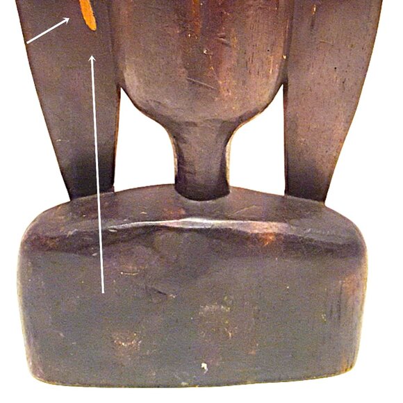 Vintage African Wood Statue, Collectible African Art, African Home Decor - Picture 8 of 15